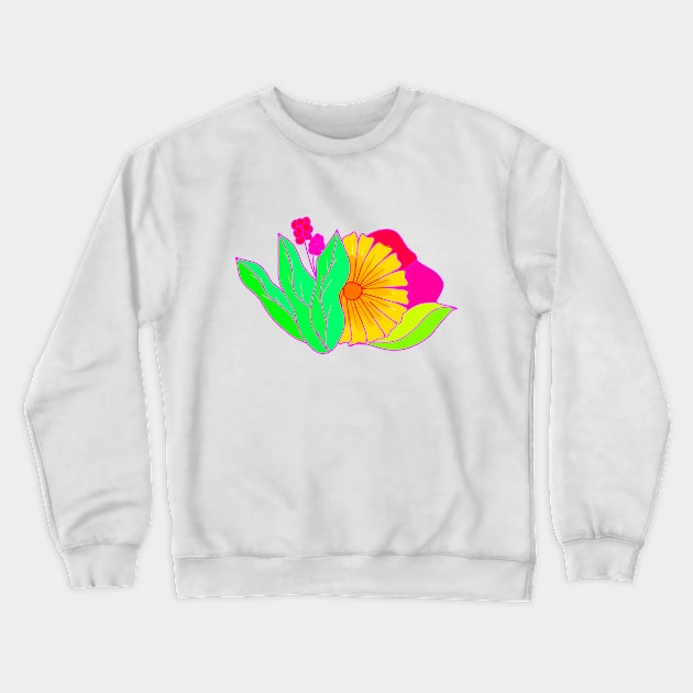 Flower daisy floral Margarita Crewneck Sweatshirt by carolsalazar